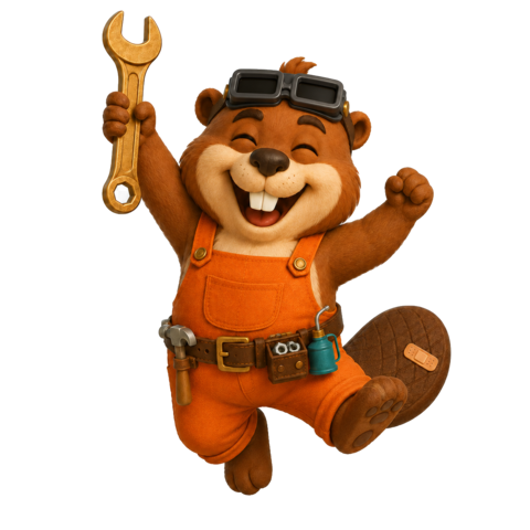 Boltie mascot celebrating
